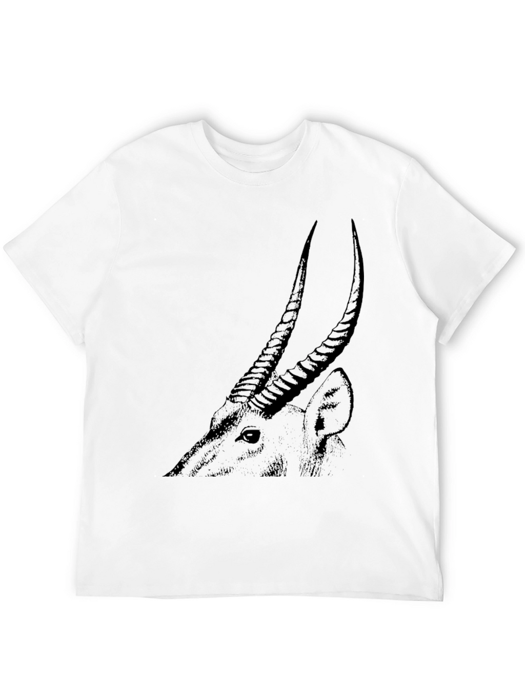 Antelope Graphic Tee - Sleek Black Cotton T-Shirt