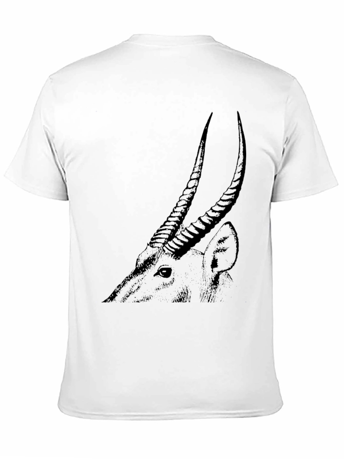Antelope Graphic Tee - Sleek Black Cotton T-Shirt