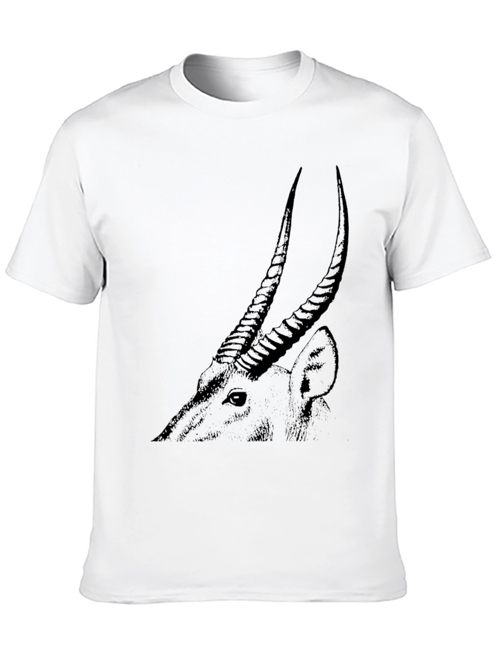Antelope Graphic Tee - Sleek Black Cotton T-Shirt