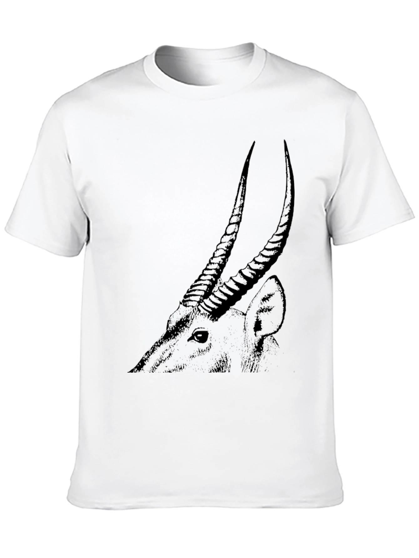 Antelope Graphic Tee - Sleek Black Cotton T-Shirt