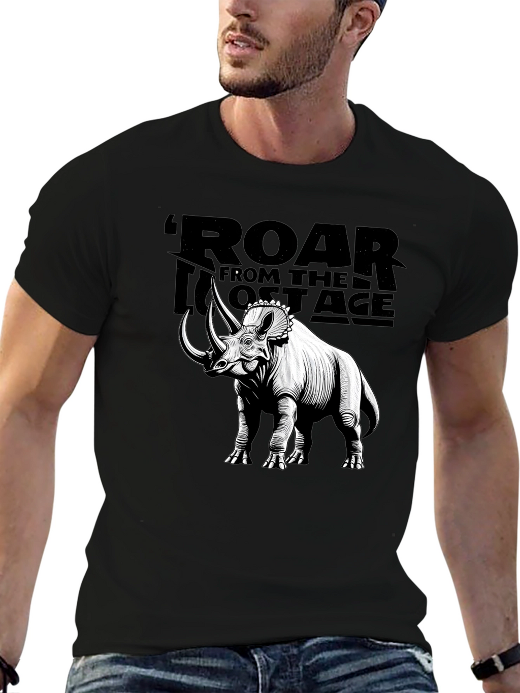 Roar from the Lost Age Triceratops Graphic T-Shirt