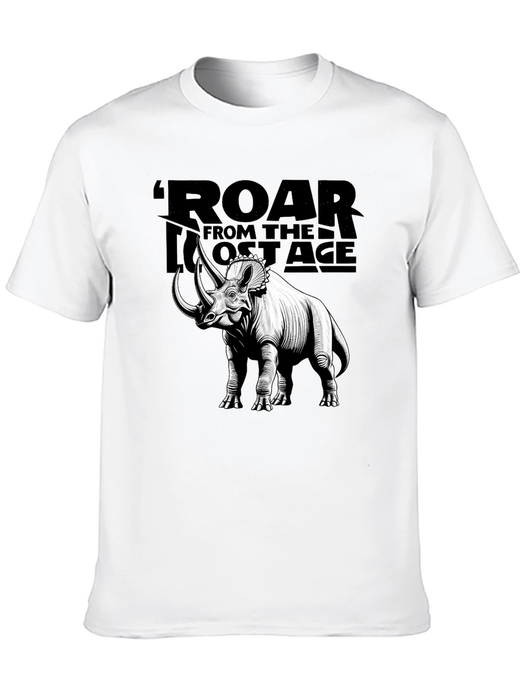 Roar from the Lost Age Triceratops Graphic T-Shirt