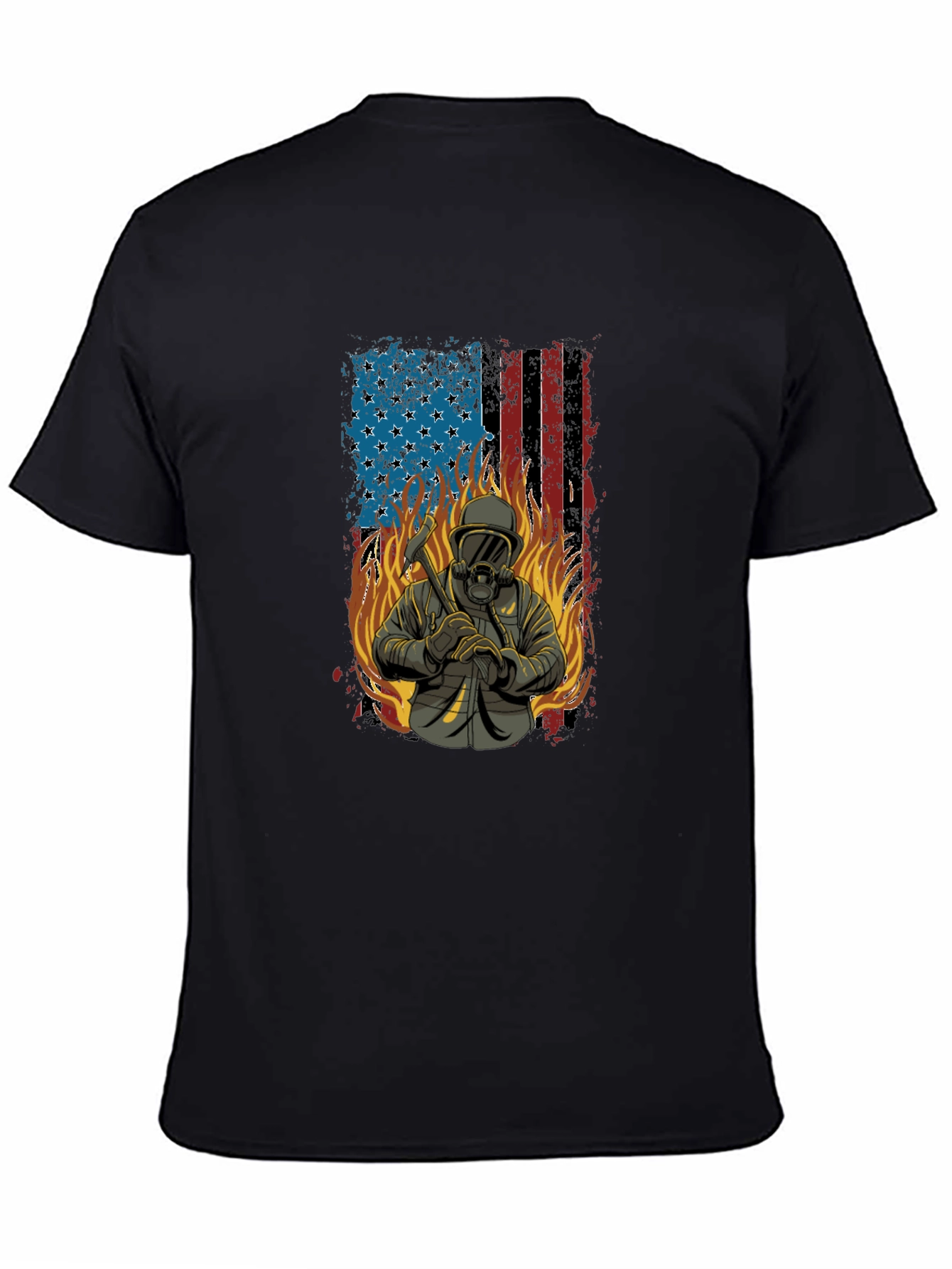 Firefighter American Flag T-Shirt