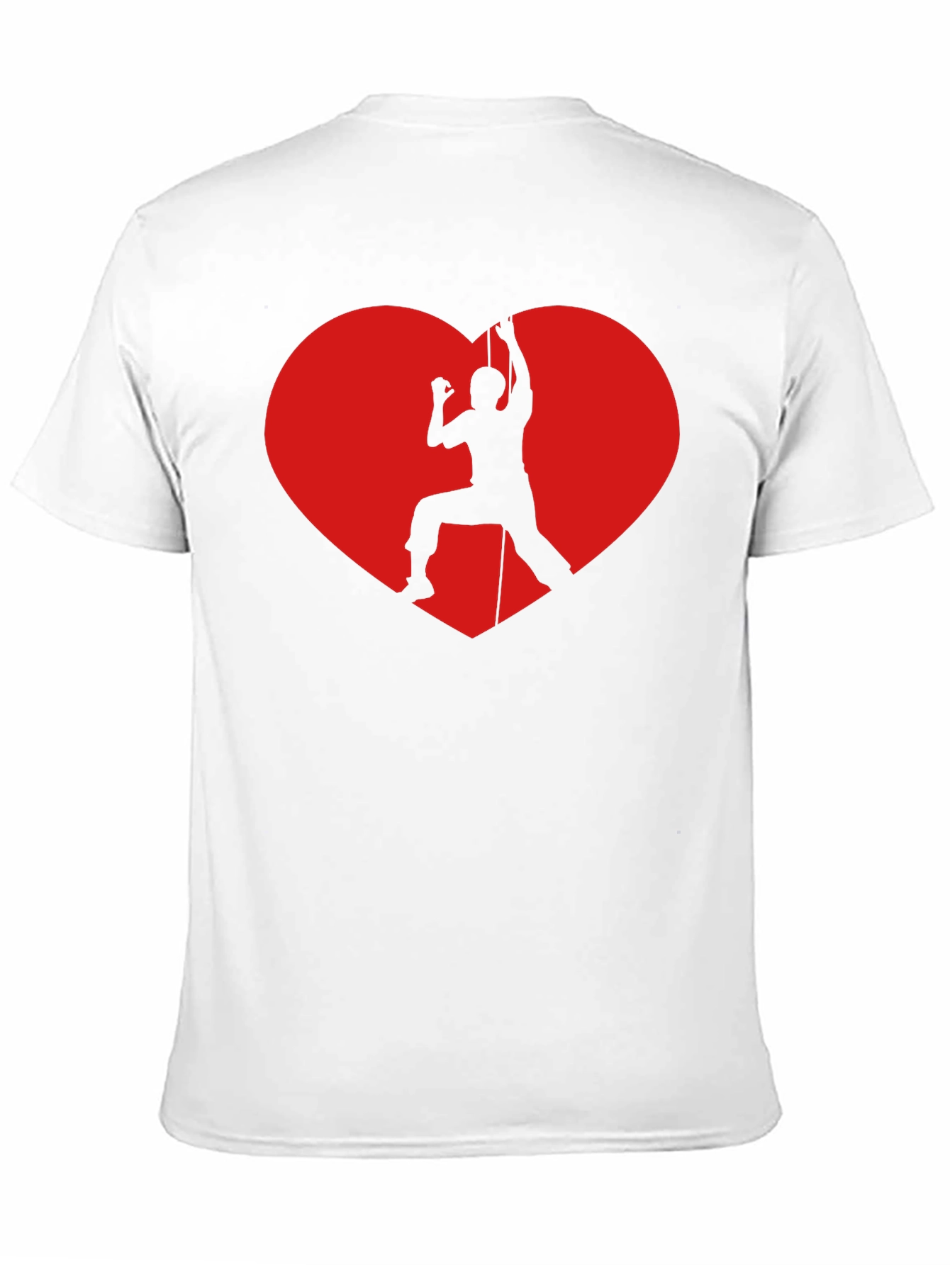 Rock Climbing Heart Graphic T-Shirt - Black