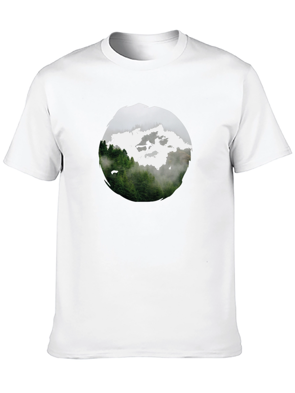 Nature Scene Black T-Shirt