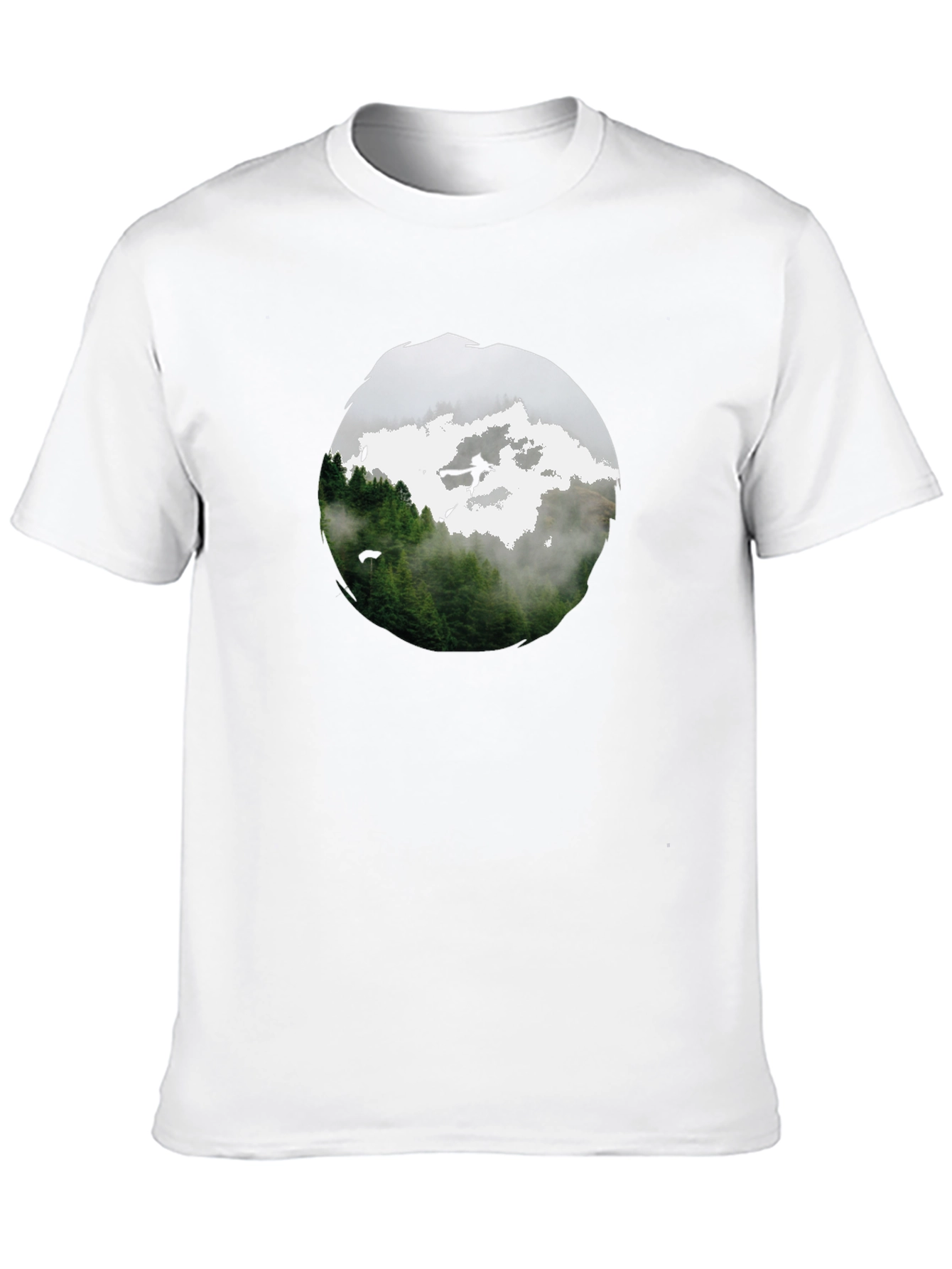 Nature Scene Black T-Shirt