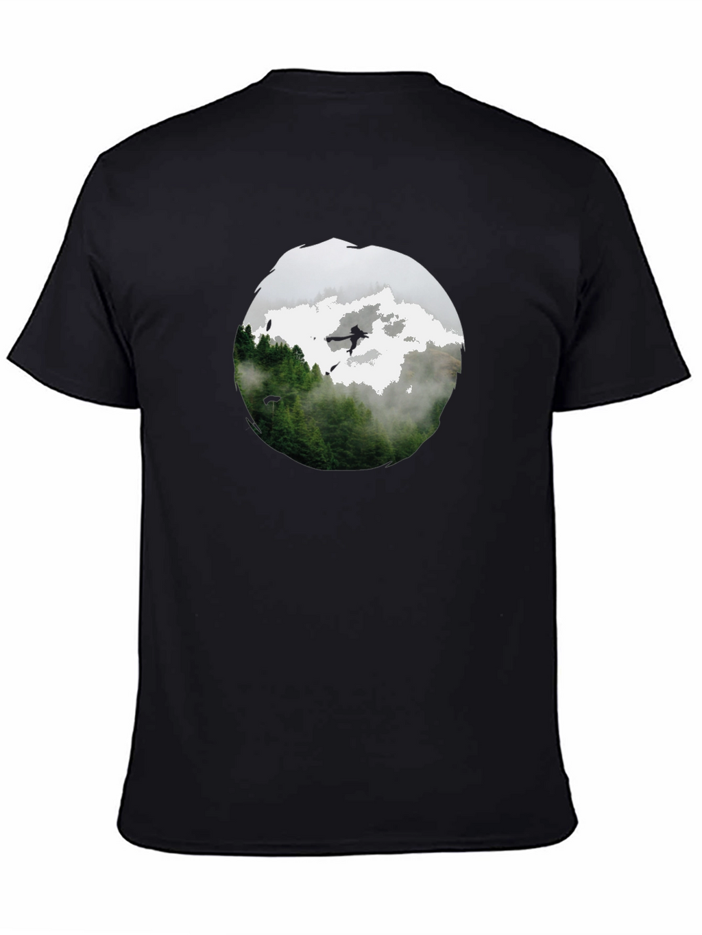 Nature Scene Black T-Shirt