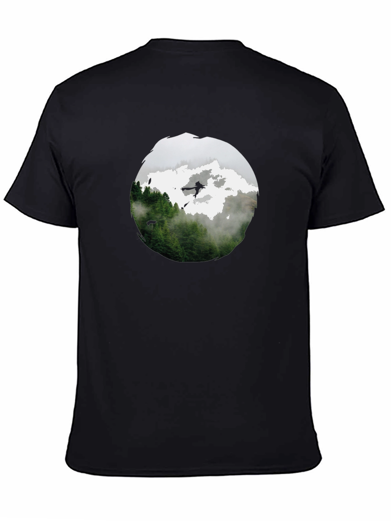 Nature Scene Black T-Shirt