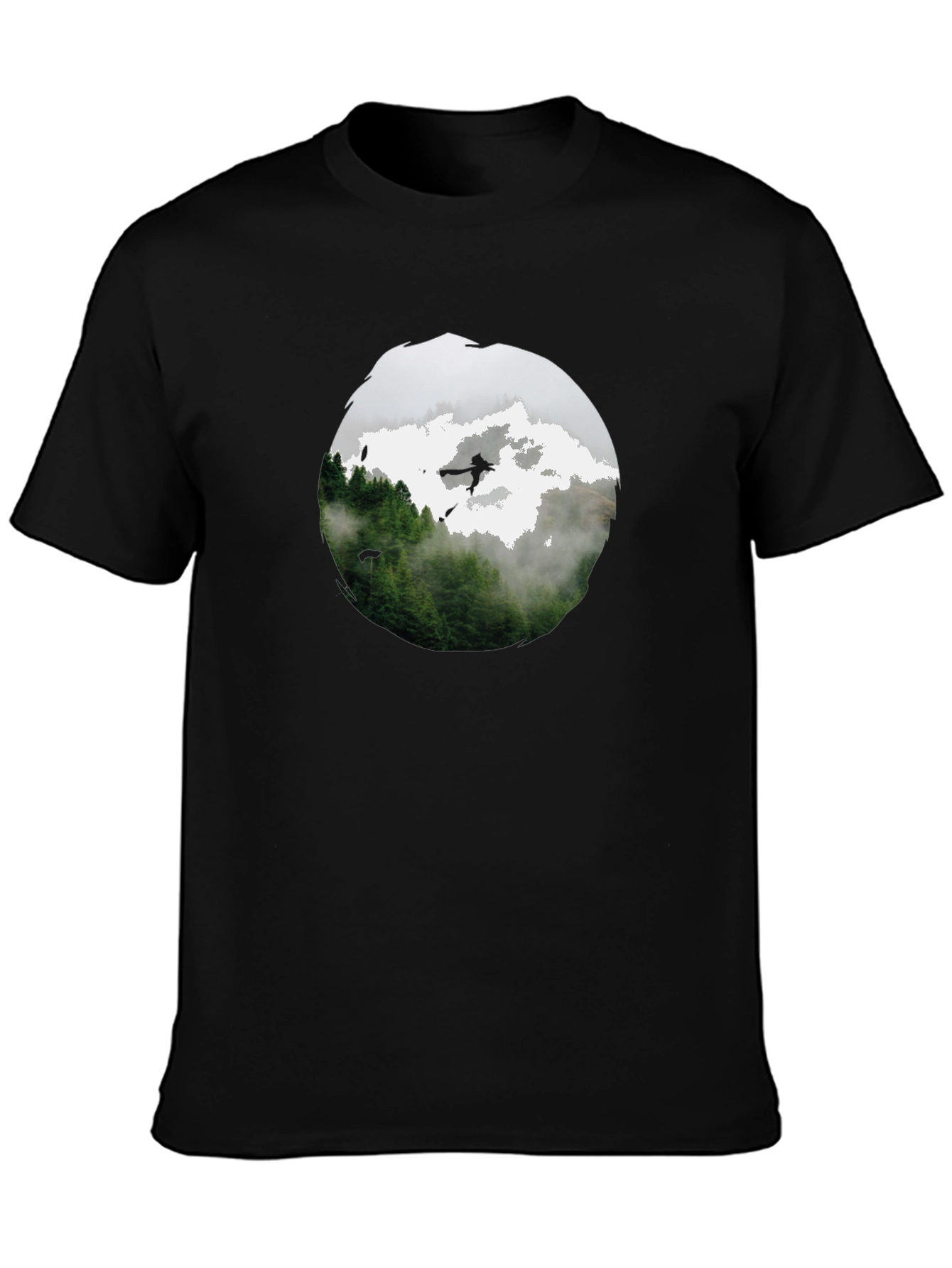 Nature Scene Black T-Shirt