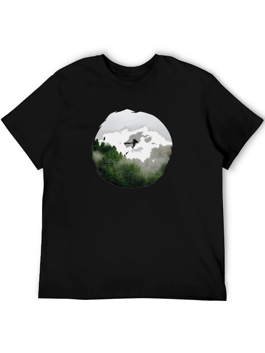 Nature Scene Black T-Shirt