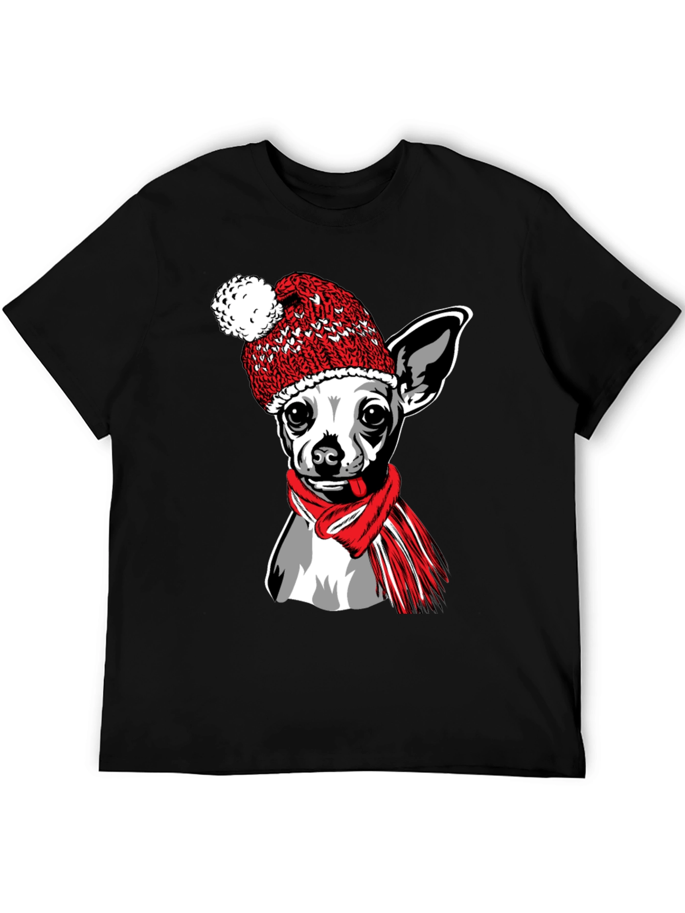 Chihuahua Winter Hat T-Shirt - Cute Dog Tee