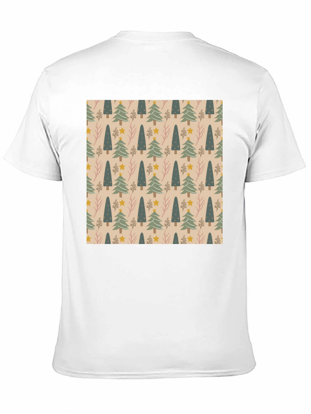 Festive Tree Pattern Crew Neck T-Shirt
