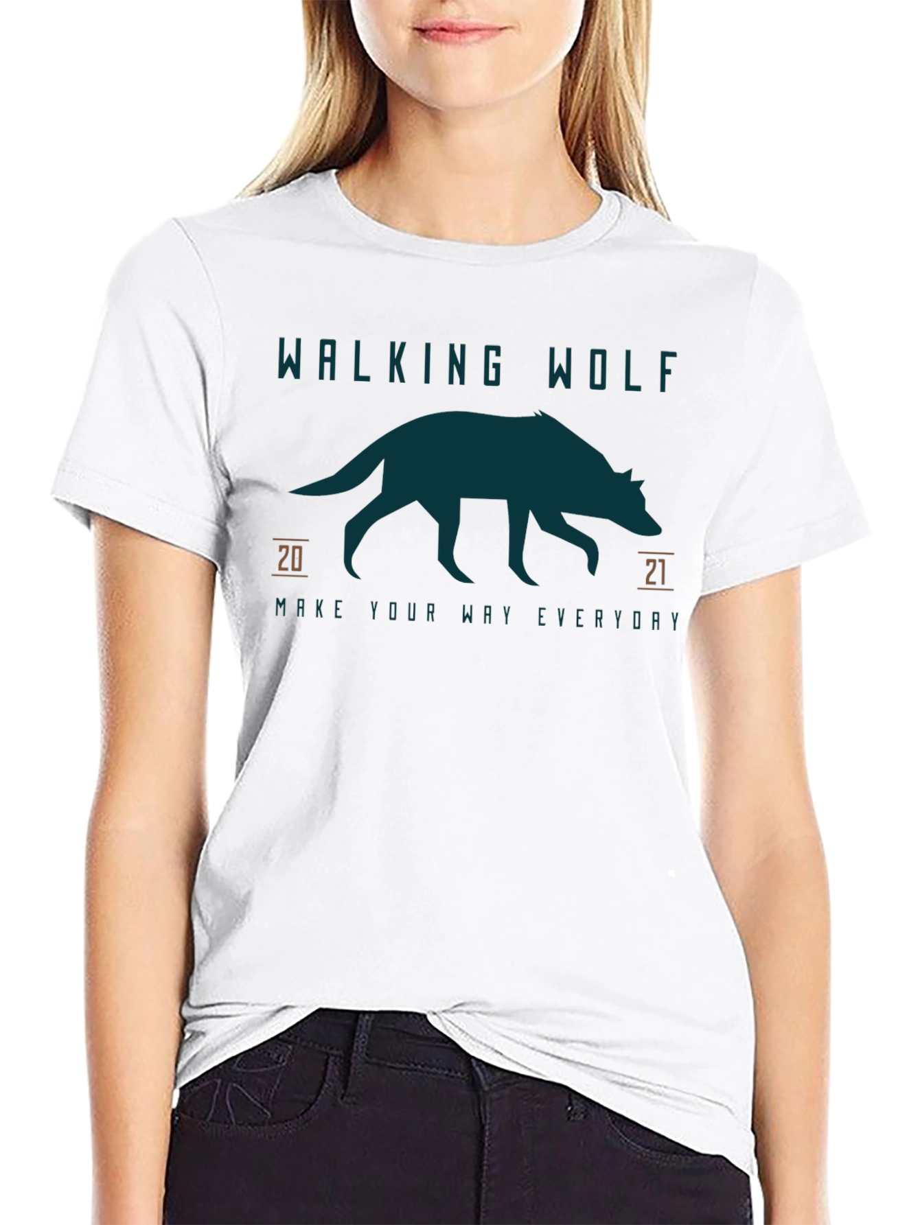 Walking Wolf Graphic Tee - Everyday Style