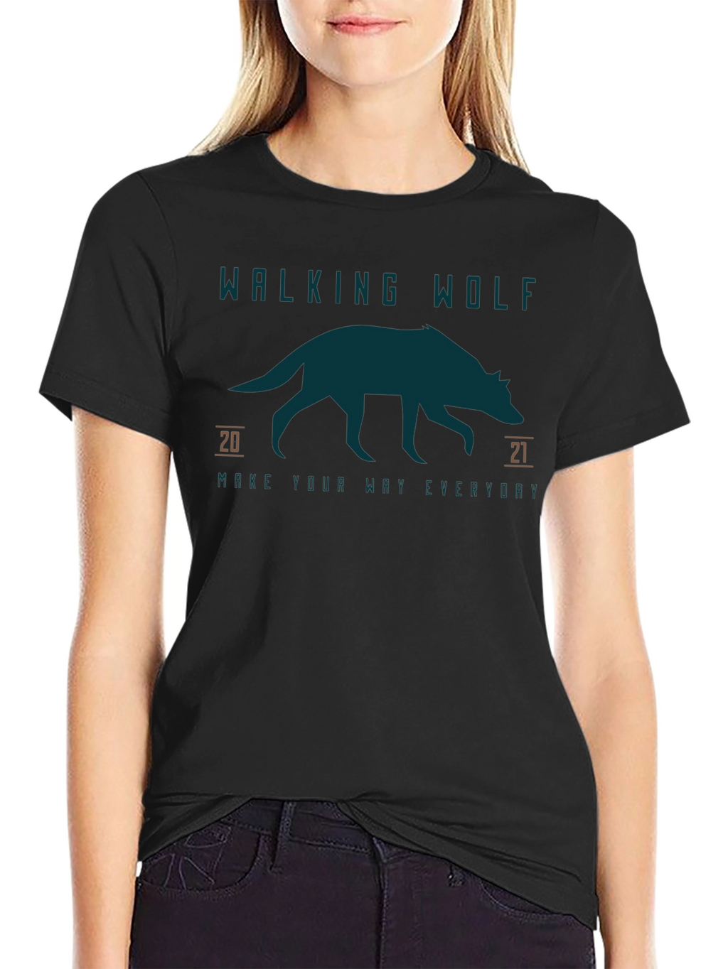 Walking Wolf Graphic Tee - Everyday Style