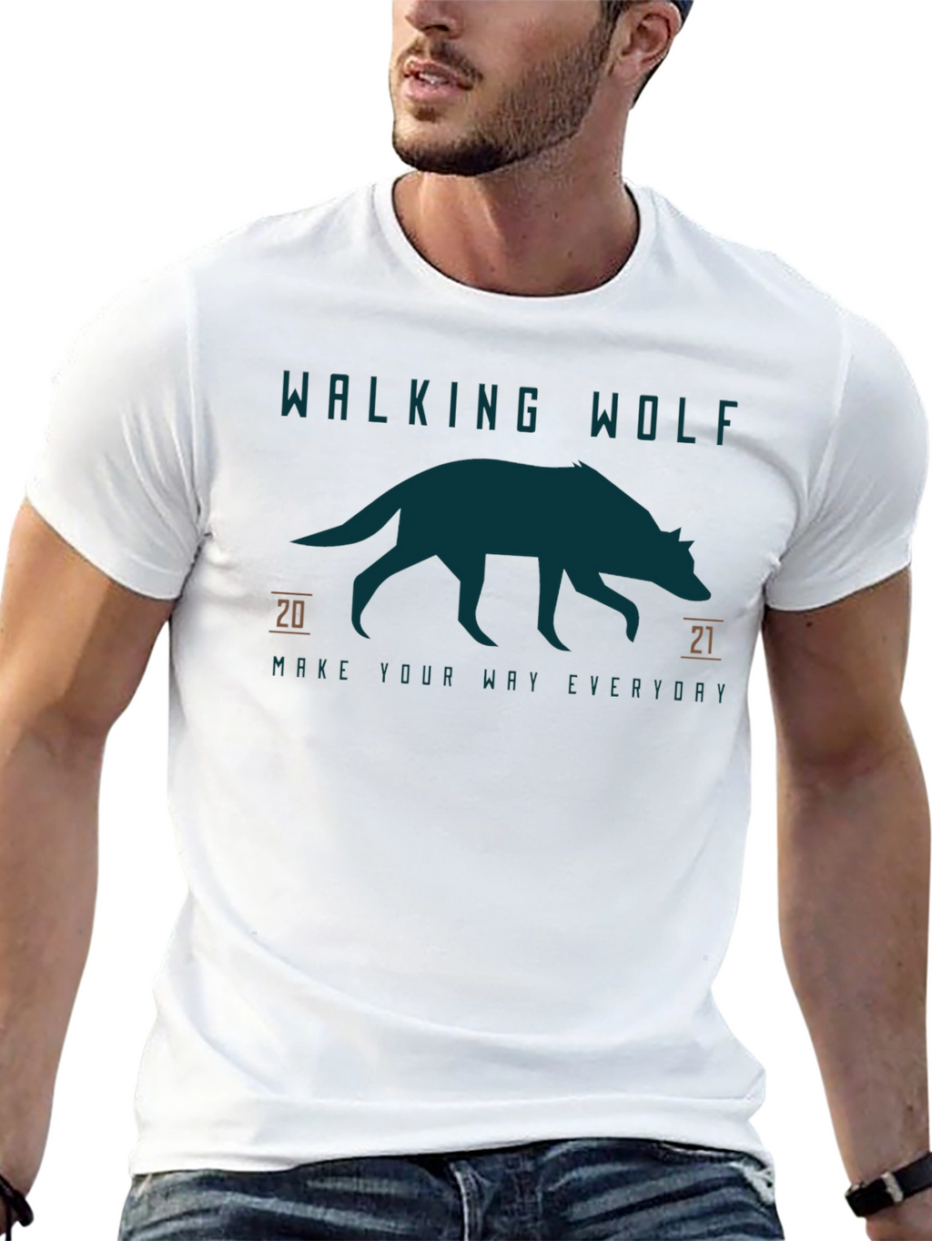 Walking Wolf Graphic Tee - Everyday Style