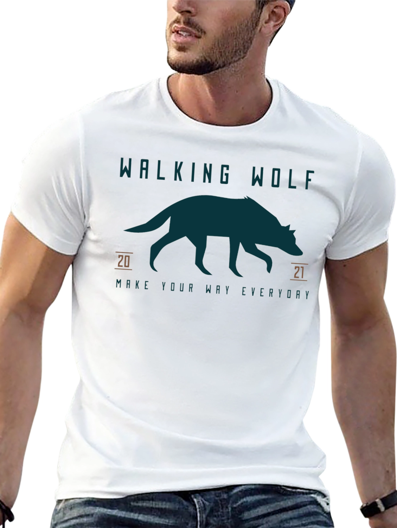 Walking Wolf Graphic Tee - Everyday Style