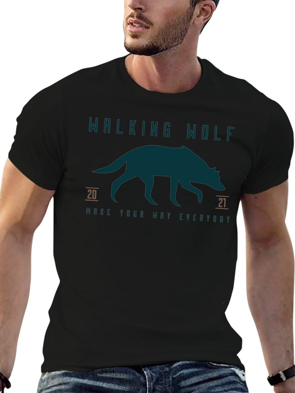 Walking Wolf Graphic Tee - Everyday Style