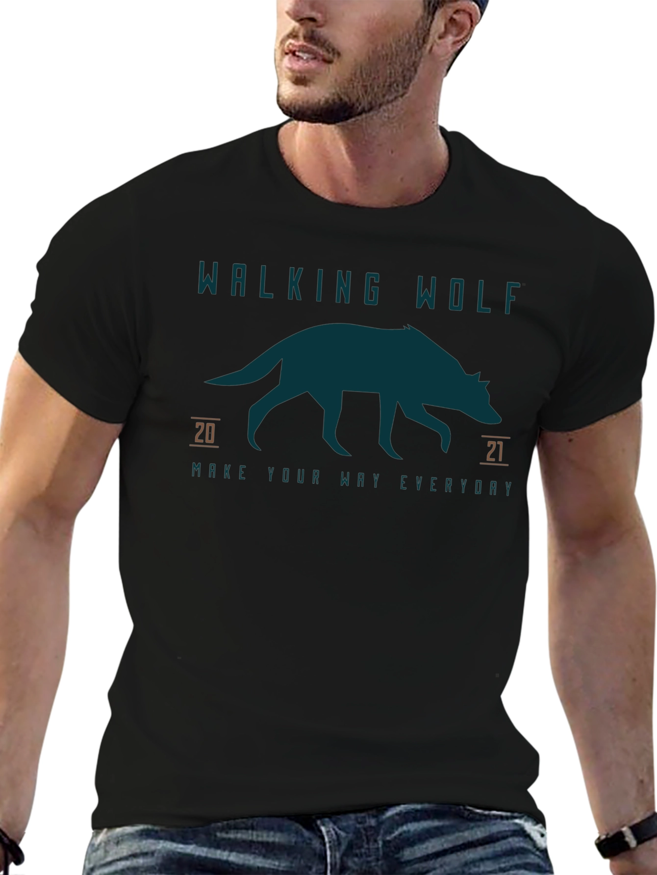 Walking Wolf Graphic Tee - Everyday Style