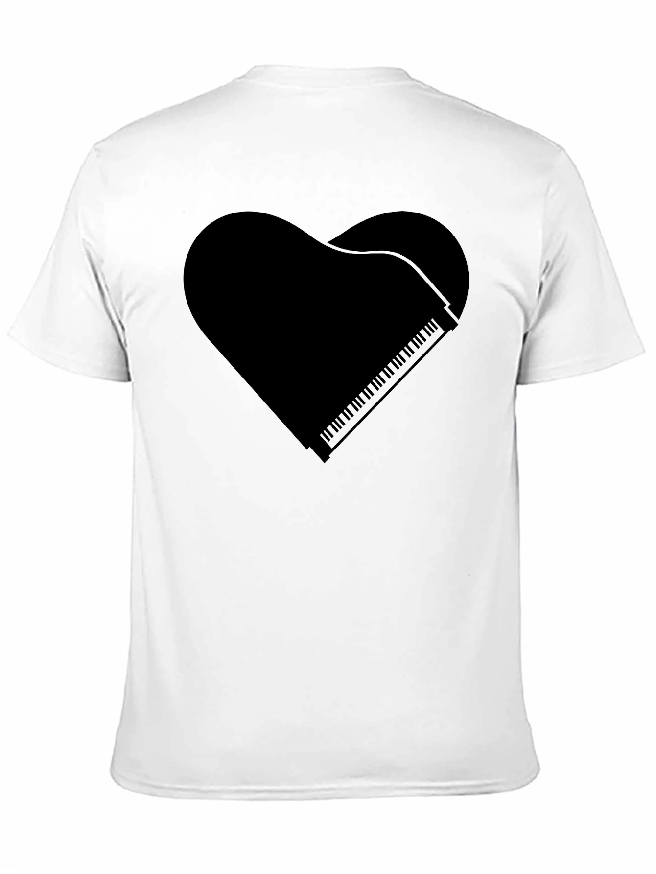 Piano Heart Graphic Tee - Music Lover Shirt