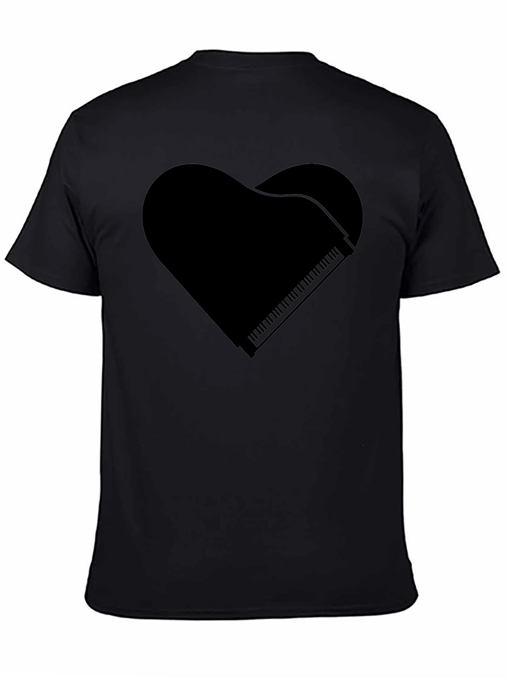Piano Heart Graphic Tee - Music Lover Shirt