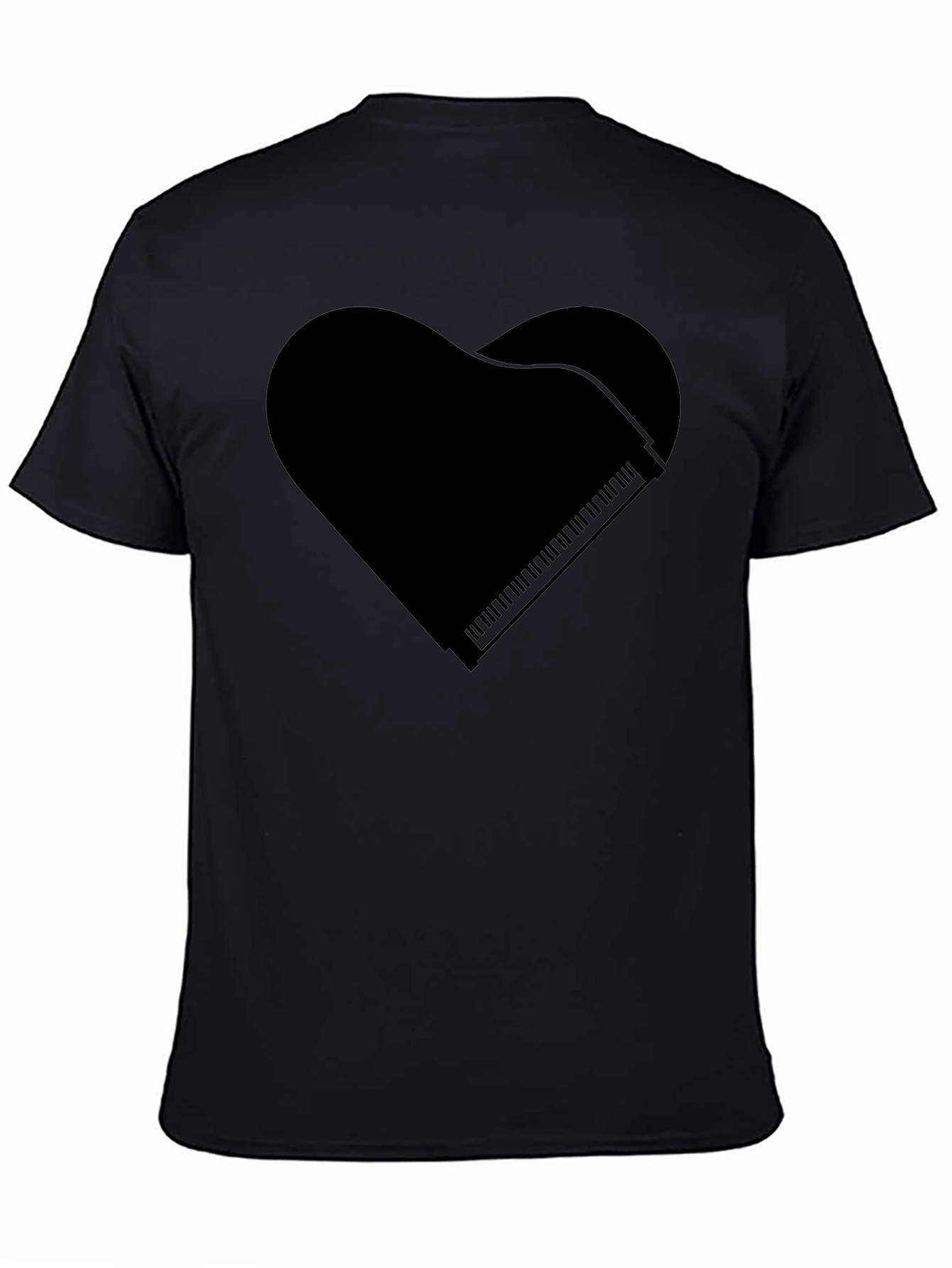 Piano Heart Graphic Tee - Music Lover Shirt