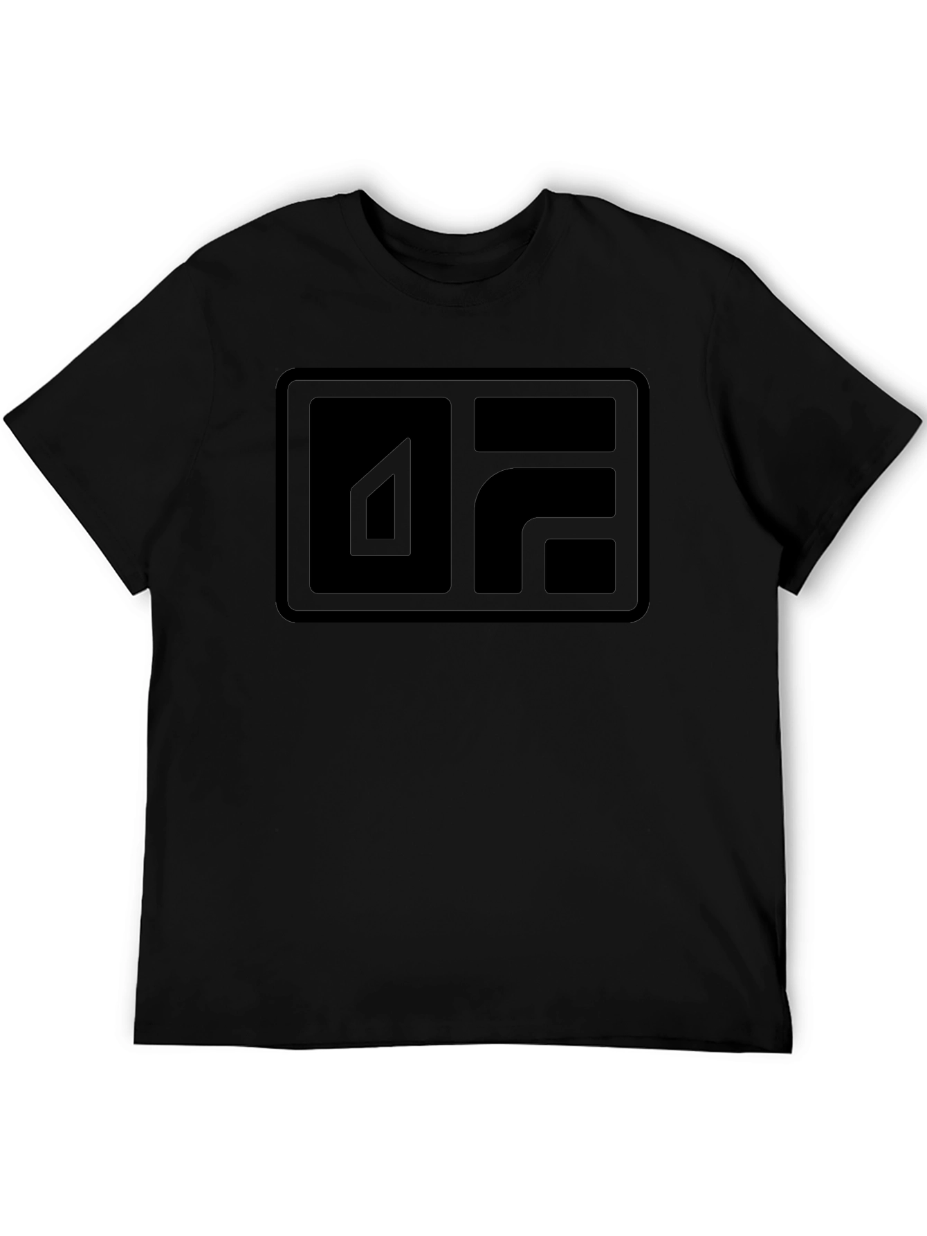 Black Logo Graphic Tee - Modern Minimalist Design