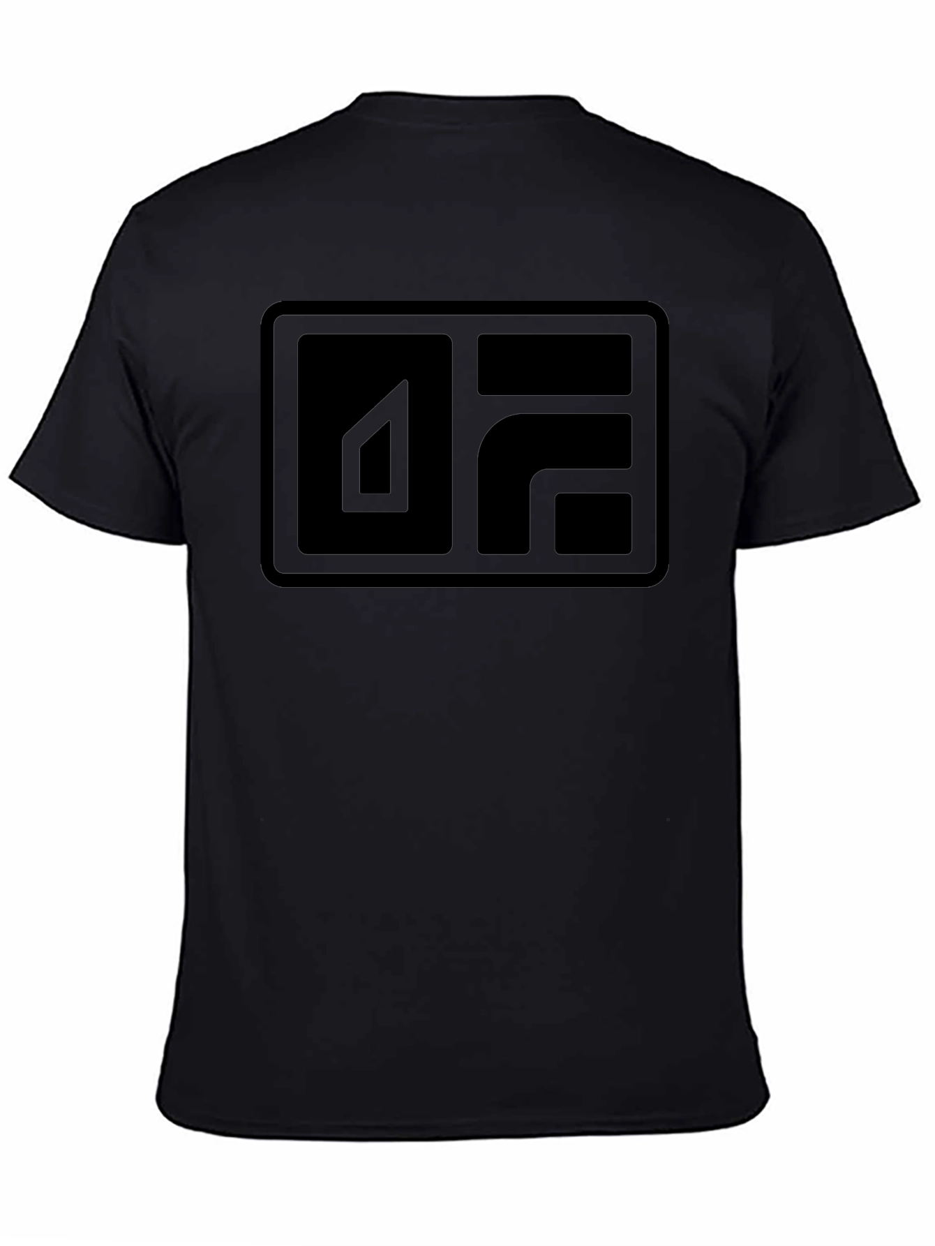 Black Logo Graphic Tee - Modern Minimalist Design