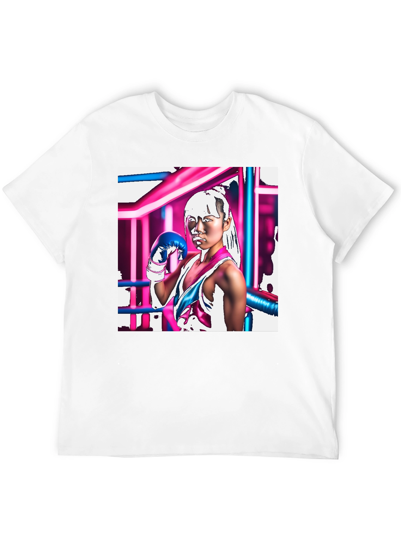 Cyberpunk Boxer Graphic Tee - Black