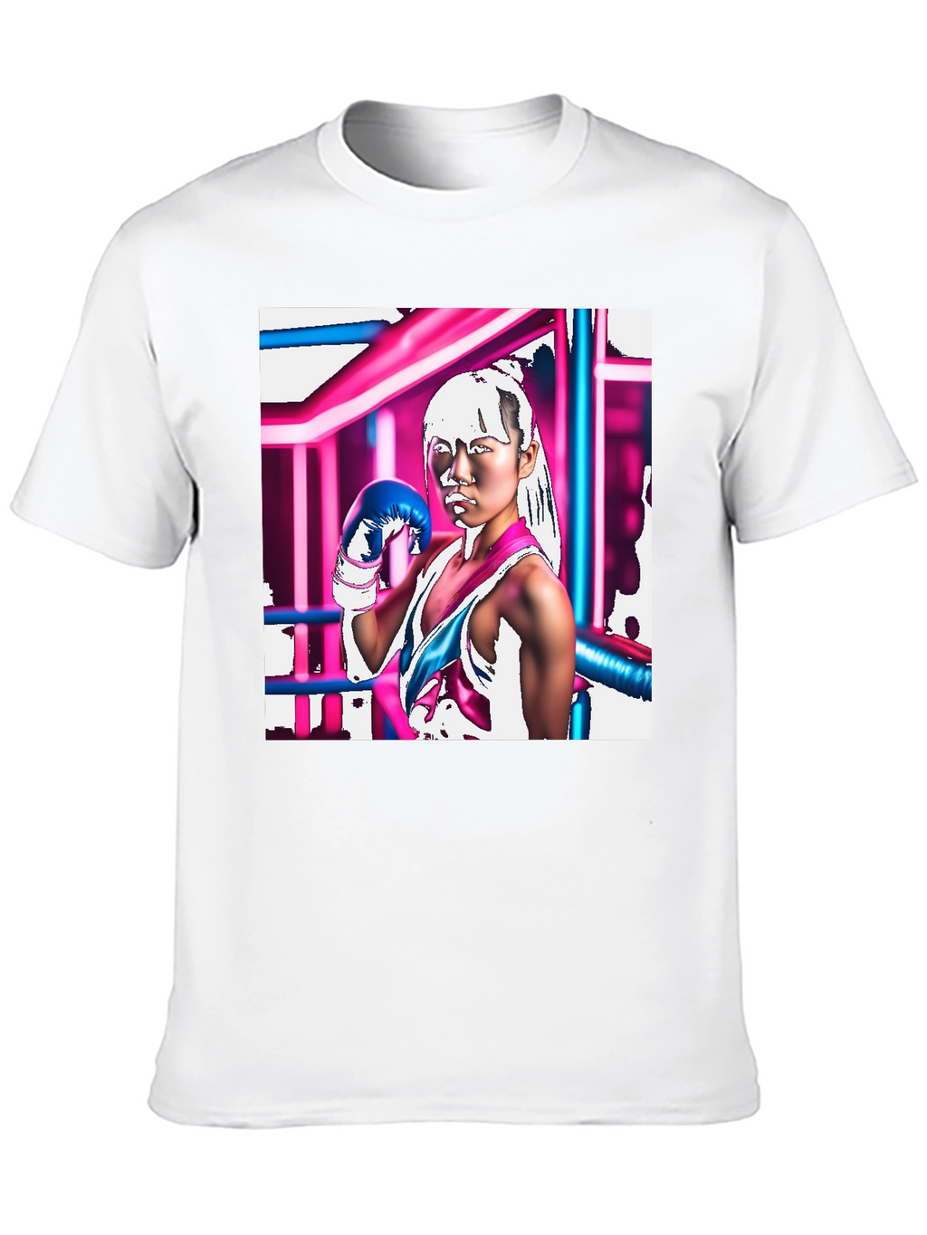 Cyberpunk Boxer Graphic Tee - Black