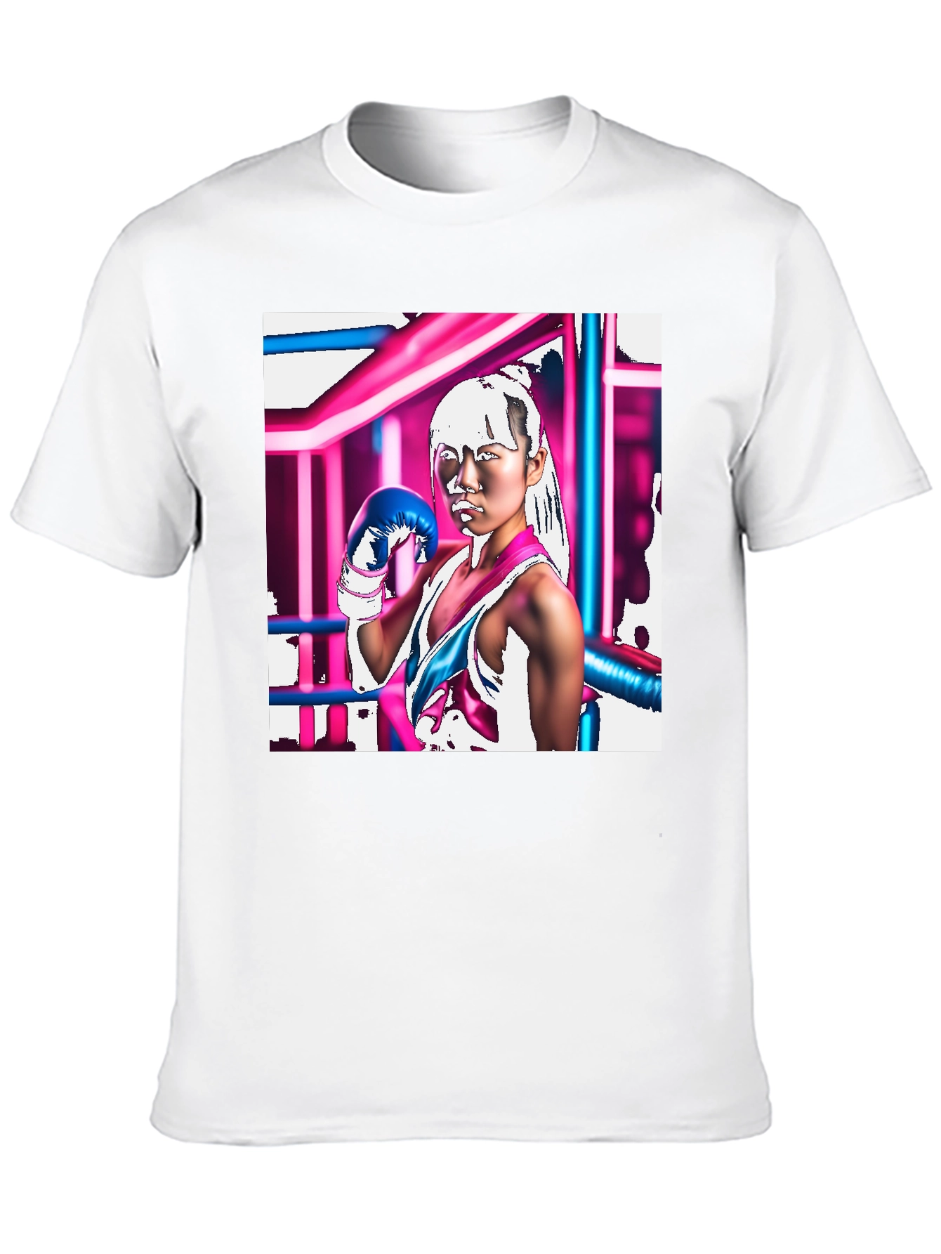 Cyberpunk Boxer Graphic Tee - Black