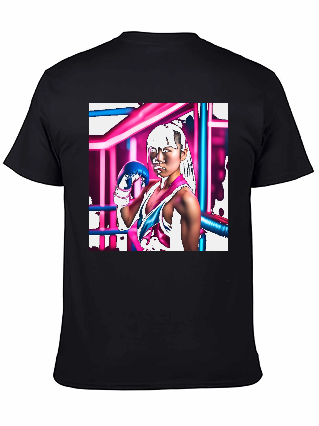 Cyberpunk Boxer Graphic Tee - Black