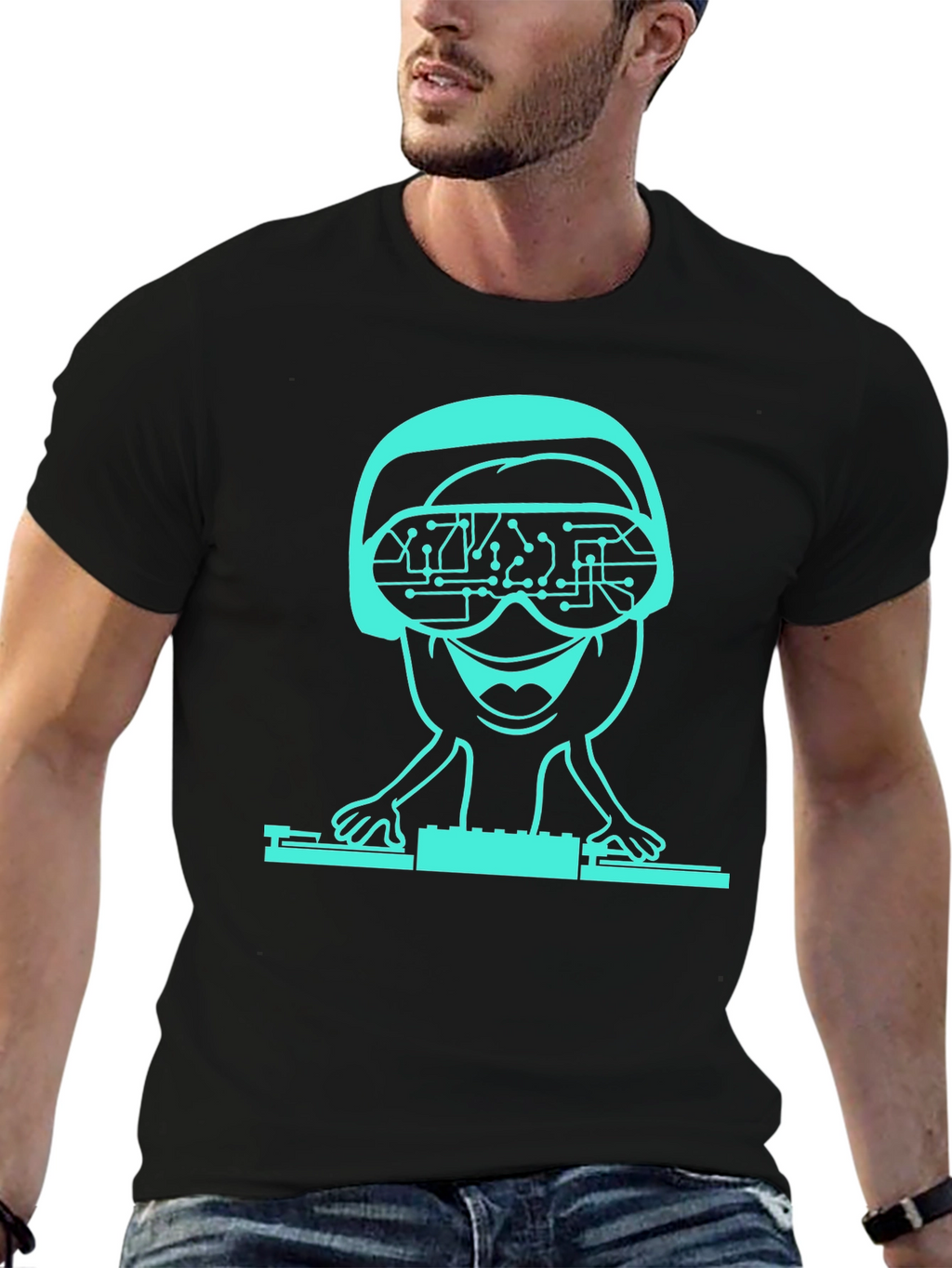 DJ Alien T-Shirt - Tech Headset Graphic Tee