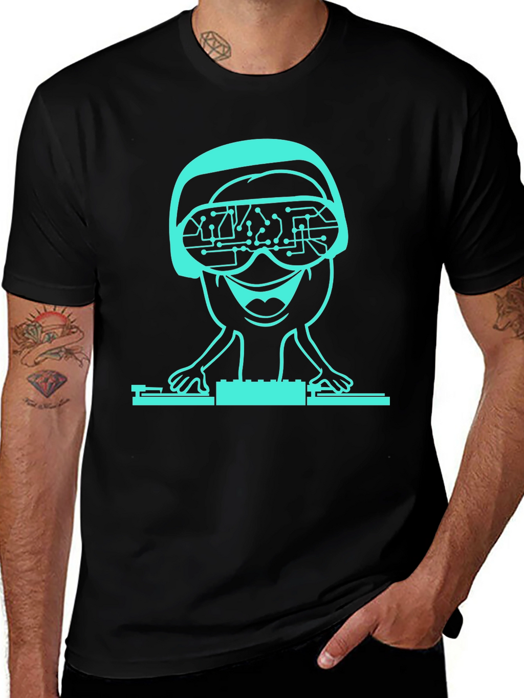 DJ Alien T-Shirt - Tech Headset Graphic Tee