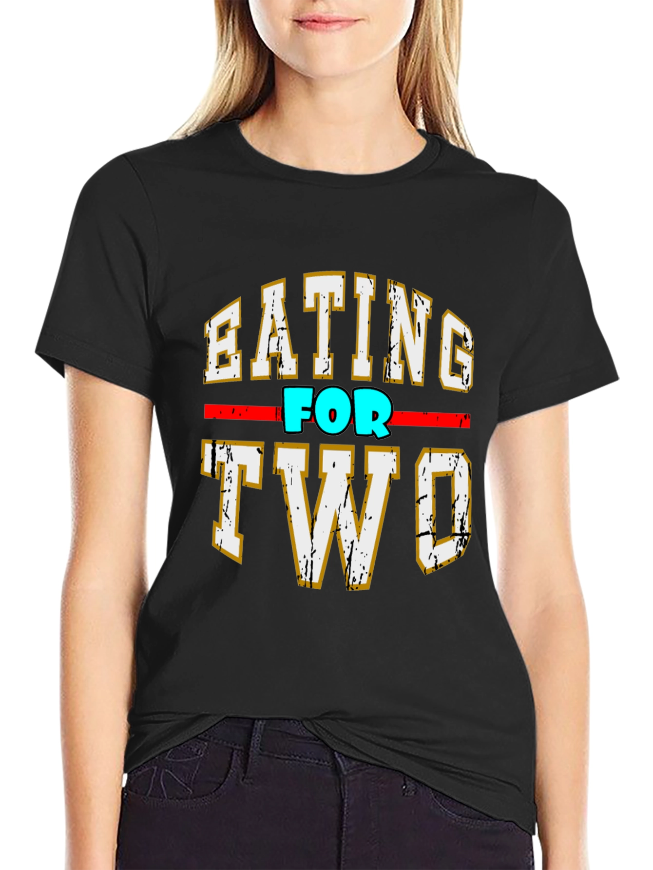 Eating For Two Graphic Tee - Pregnancy Announcement Shirt