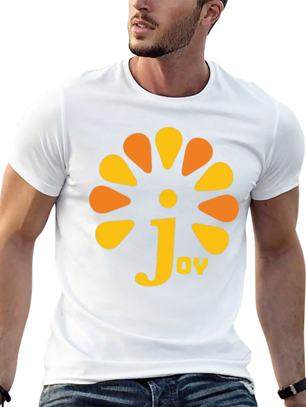 Retro Joy Graphic Tee - Black Cotton Blend Shirt