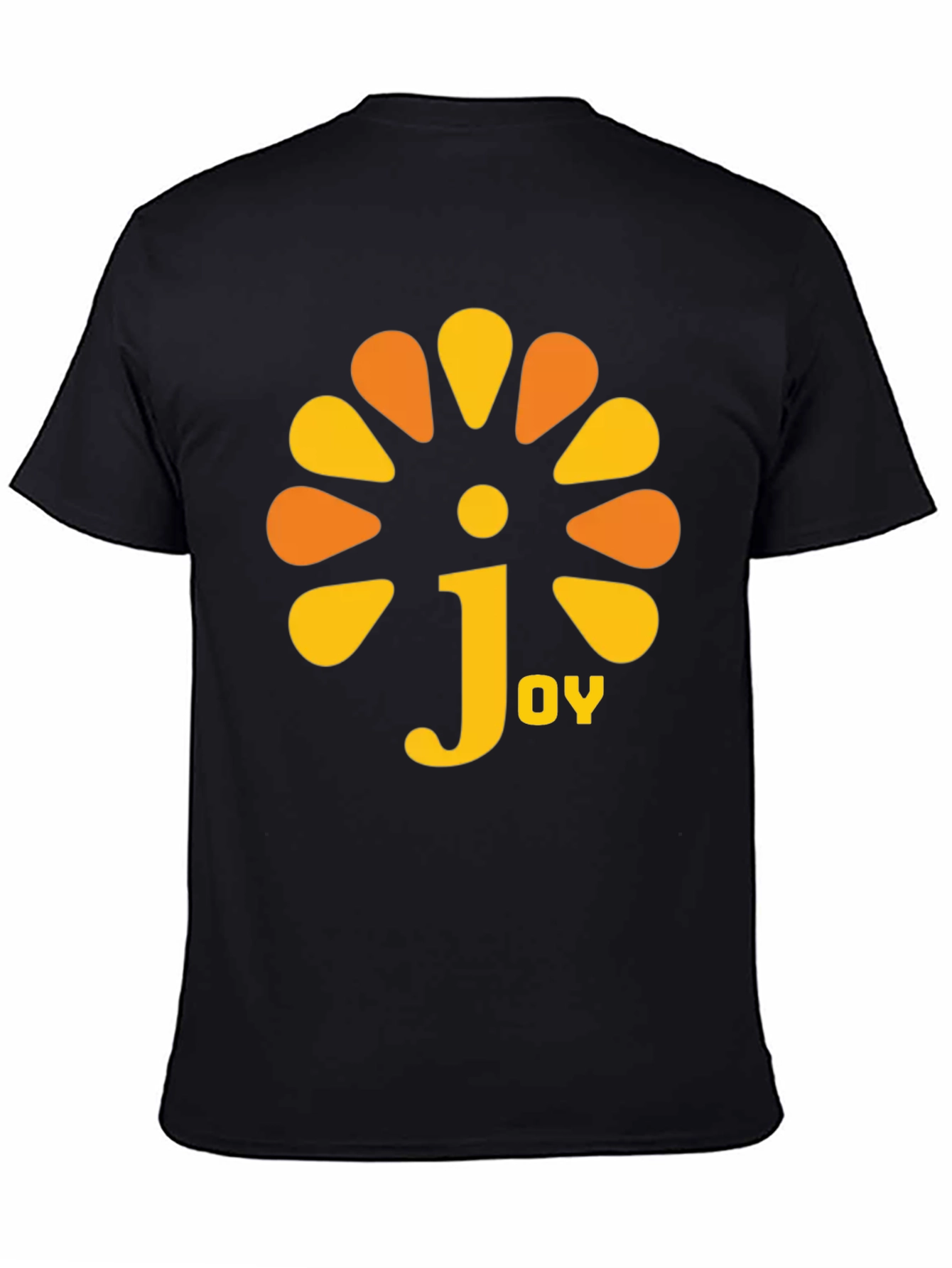 Retro Joy Graphic Tee - Black Cotton Blend Shirt