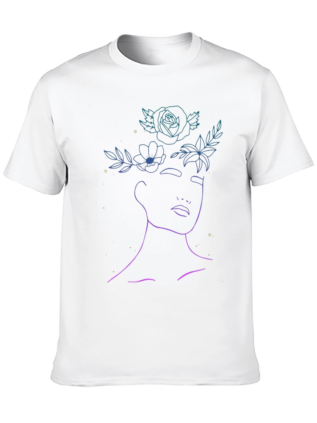 Floral Woman Graphic T-Shirt - Black