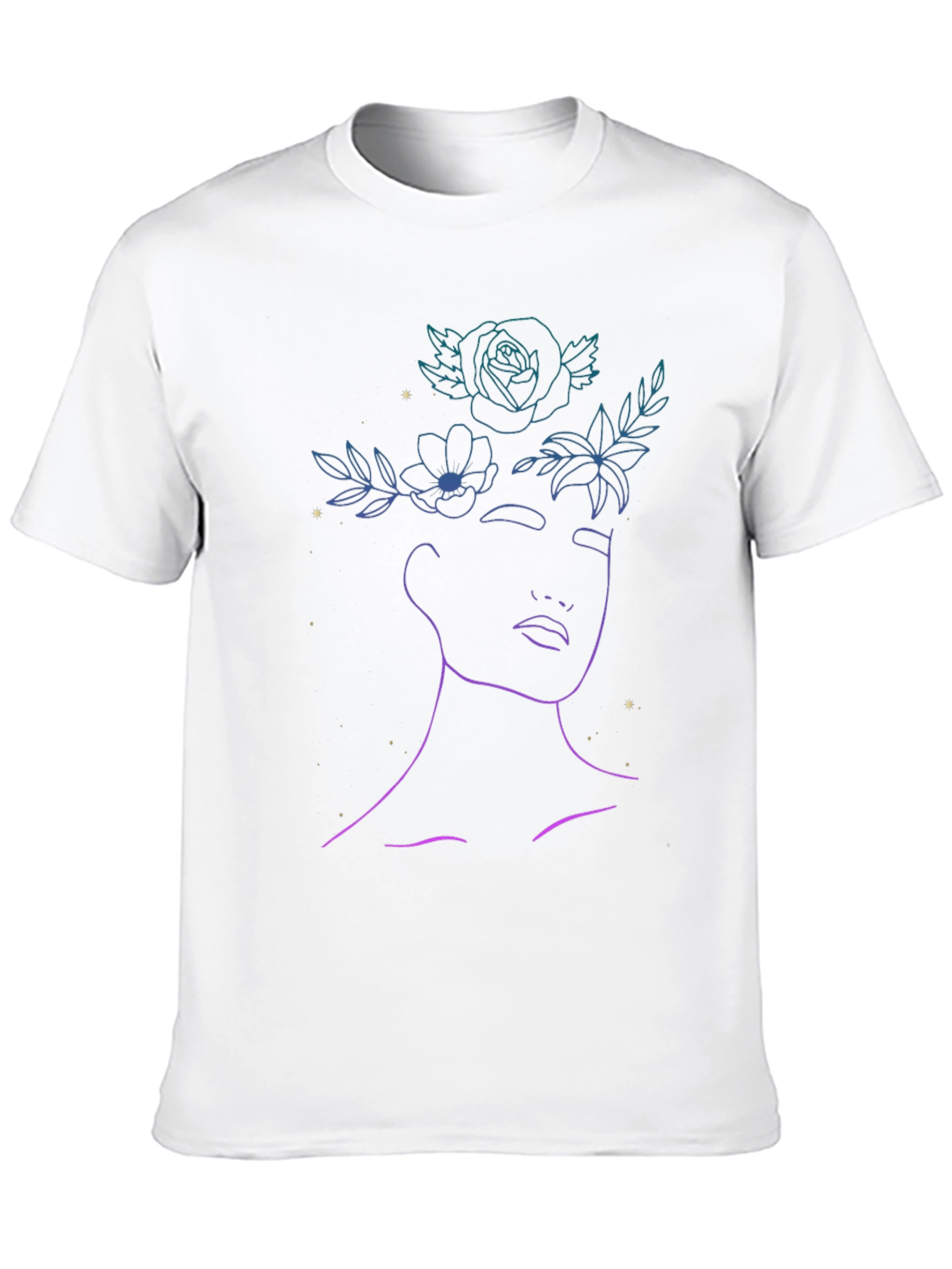 Floral Woman Graphic T-Shirt - Black