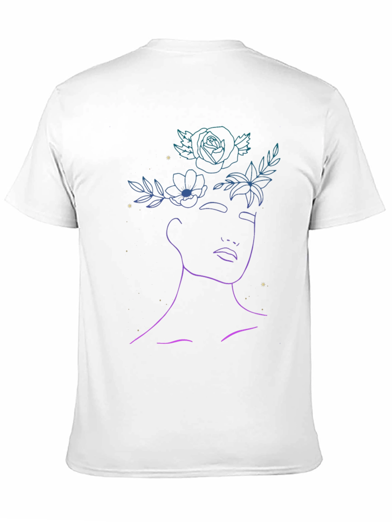 Floral Woman Graphic T-Shirt - Black