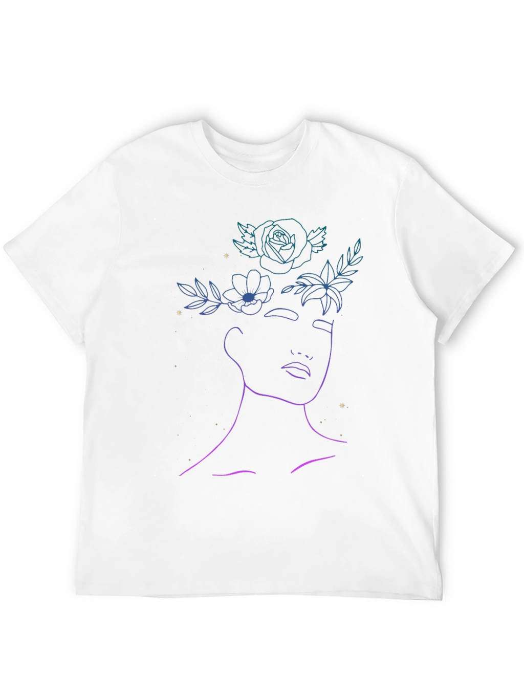 Floral Woman Graphic T-Shirt - Black