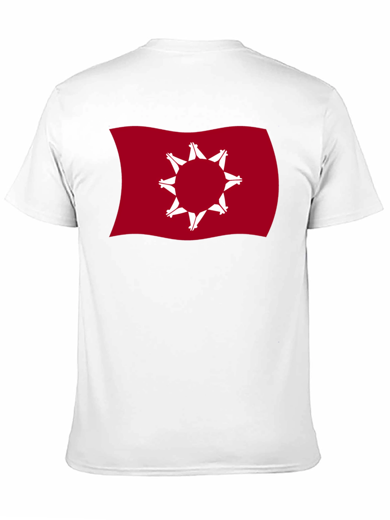Wavy Native American Flag Graphic Tee - Black