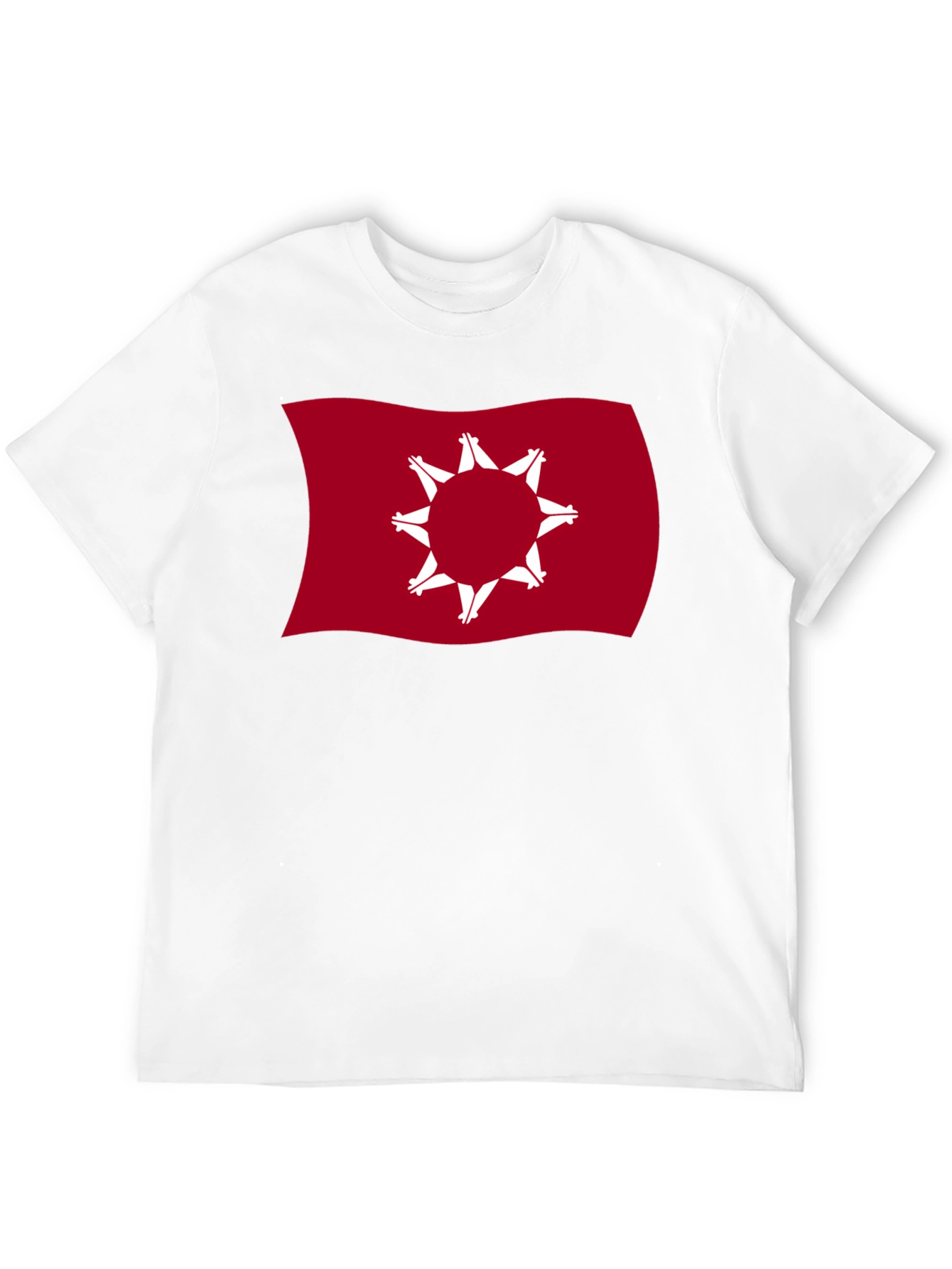 Wavy Native American Flag Graphic Tee - Black