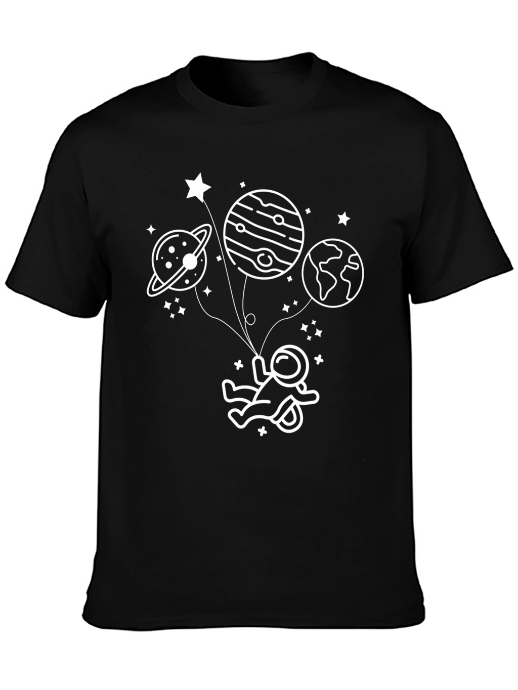 Astronaut in Space T-Shirt - Black