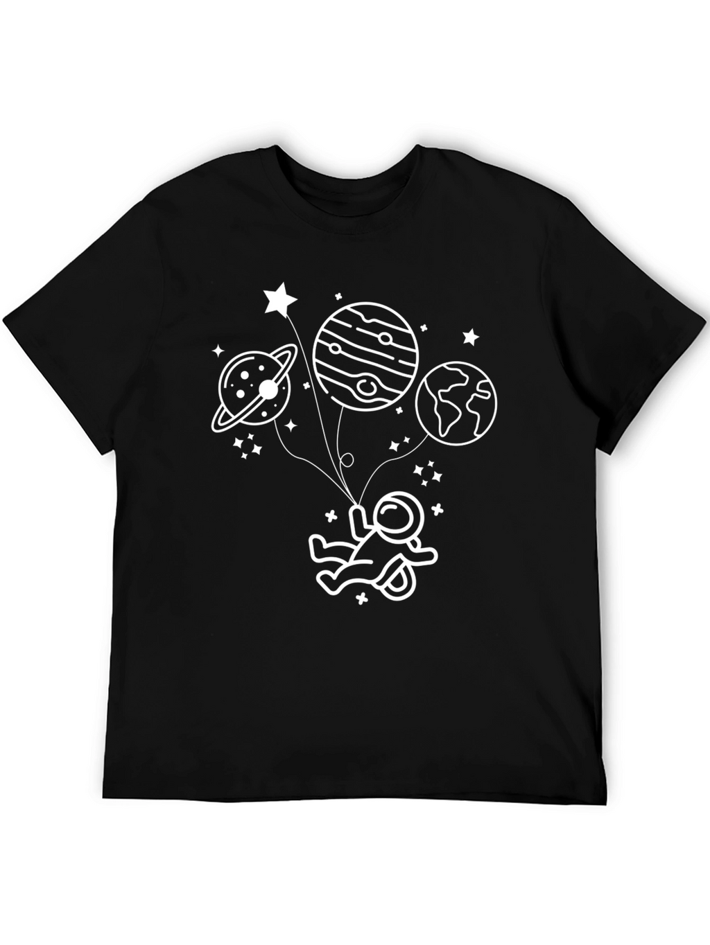 Astronaut in Space T-Shirt - Black