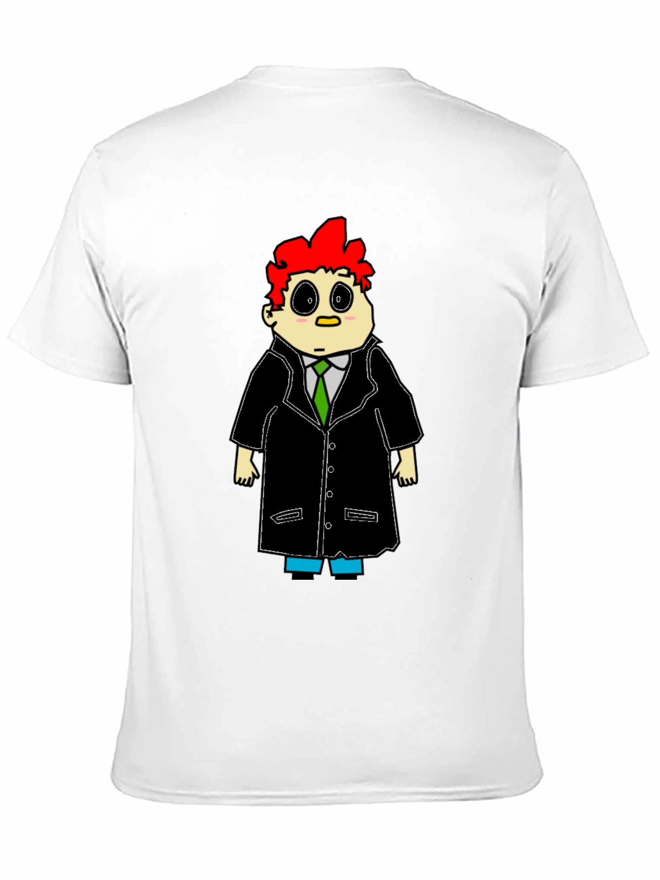Cartoon Character Graphic T-Shirt - Black