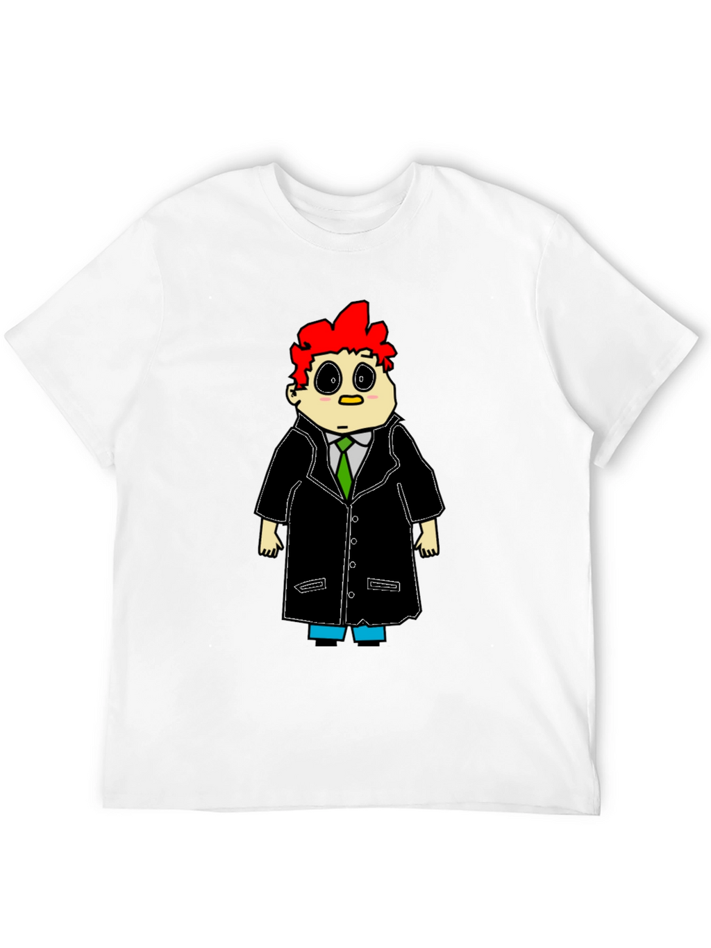 Cartoon Character Graphic T-Shirt - Black