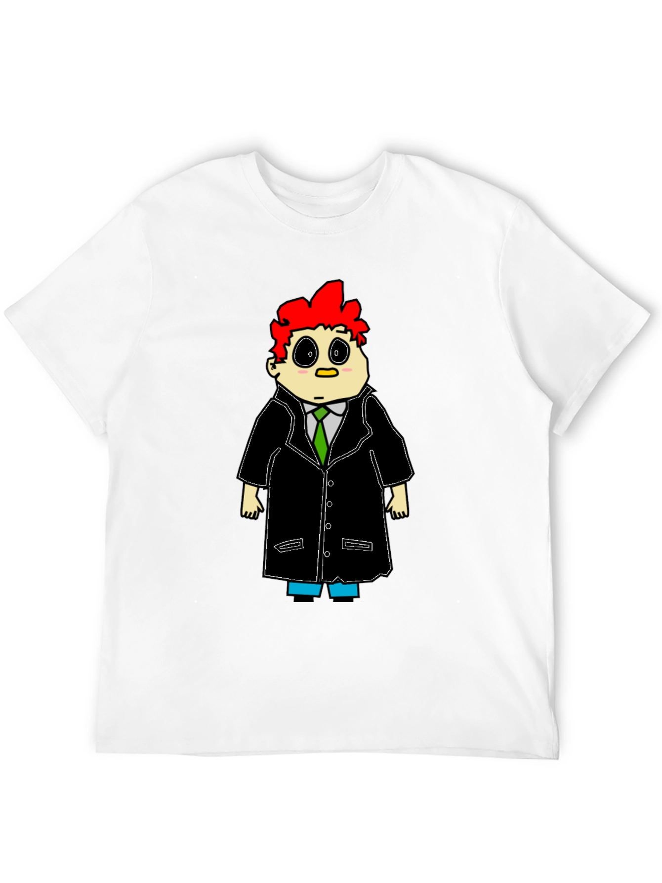 Cartoon Character Graphic T-Shirt - Black