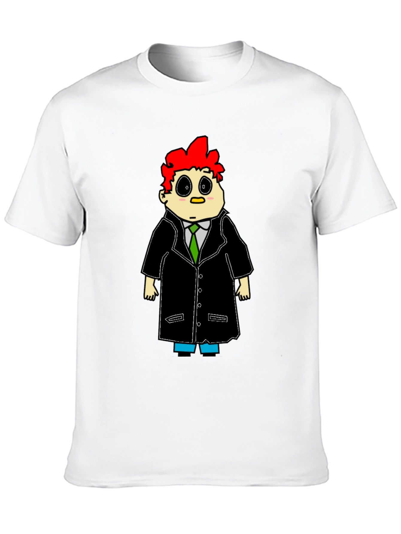 Cartoon Character Graphic T-Shirt - Black