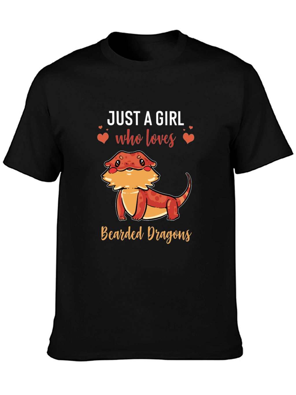 Girls Bearded Dragon T-Shirt Womens Reptile Tee