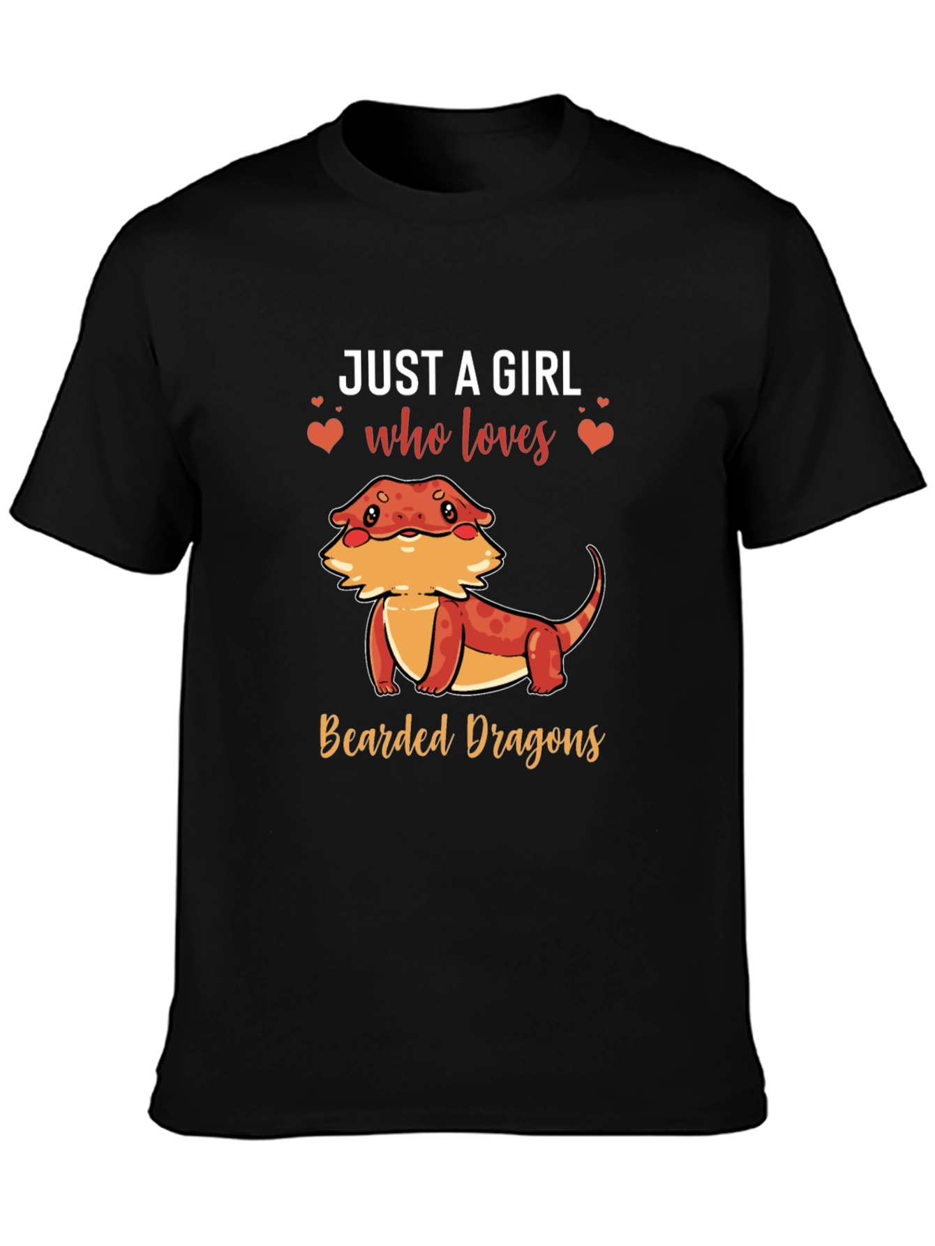 Girls Bearded Dragon T-Shirt Womens Reptile Tee
